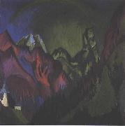 Ernst Ludwig Kirchner Tinzenhorn Zugen gorge near Monstein Sweden oil painting artist
